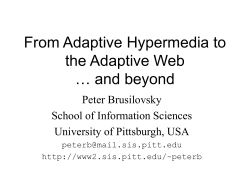 Adaptive Web-based Systems