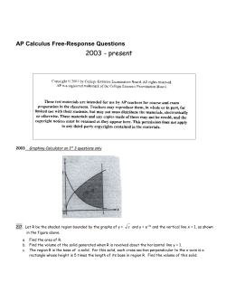 AP Calculus Free-Response Questions