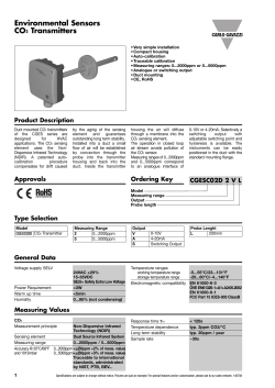 CO2 Sensors datasheet