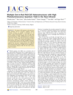 Multiple Dot-in-Rod PbS/CdS Heterostructures with High