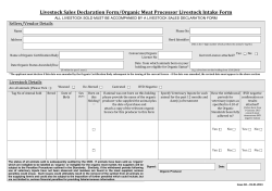 Livestock Sales Declaration Form/Organic Meat