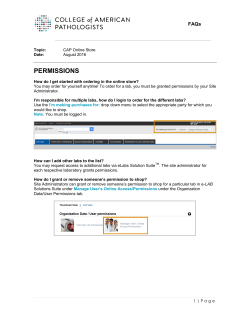 permissions - College of American Pathologists