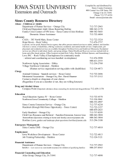 Sioux County Resource Directory - Iowa State University Extension