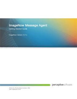 ImageNow Message Agent Getting Started Guide