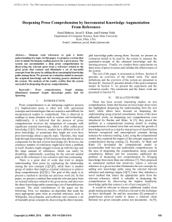 Deepening Prose Comprehension by Incremental Knowledge