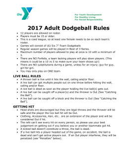 Dodgeball Rules - unicoi county family ymca