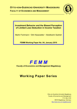 Investment Behavior and the Biased Perception of Limited Loss