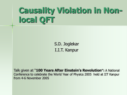 Causality violation in Non-local QFT