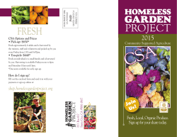 shop.homelessgardenproject.org Fresh, Local, Organic Produce