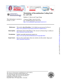 Cells scid in Metabolism of Recombination Coding Ends