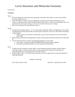 Lewis Structures and Molecular Geometry