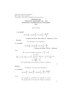 Romanian Mathematical Magazine Web: http://www.ssmrmh.ro The