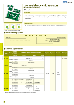 Low resistance chip resistors