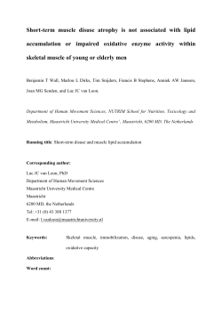 Short-term muscle disuse atrophy is not
