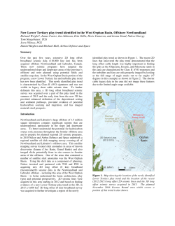 New Lower Tertiary play trend identified in the West Orphan Basin