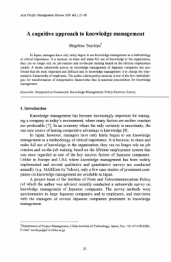 A cognitive approach to knowledge management
