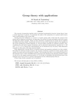 Group theory with applications
