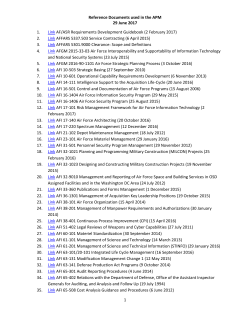 APM Reference Document List - USAF Acquisition Process Model