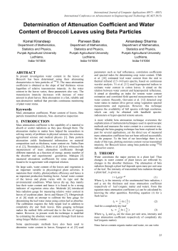 Determination of Attenuation Coefficient and Water Content of