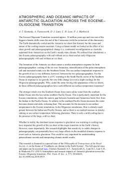 Atmospheric and oceanic impacts of Antarctic glaciation across the