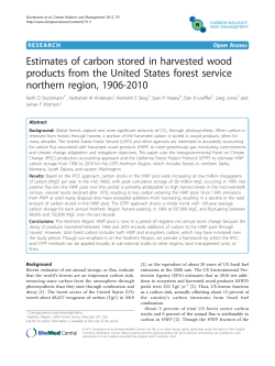 Estimates of carbon stored in harvested wood products from the