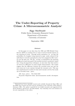 The Under-Reporting of Property Crime: A