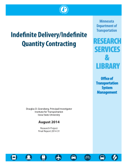 Indefinite Delivery/Indefinite Quantity Contracting
