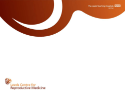 The IVF Pathway The Nurse Consultation Lasts about 1 hour Both