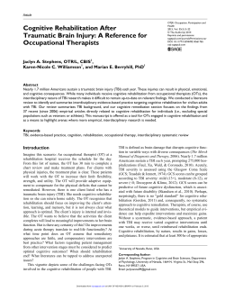 Cognitive Rehabilitation After Traumatic Brain Injury: A Reference