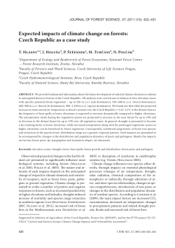 Expected impacts of climate change on forests: Czech Republic as a