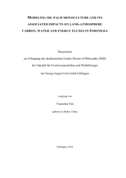 MODELING OIL PALM MONOCULTURE AND ITS