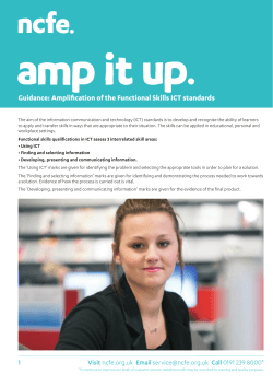 Guidance: Amplification of the Functional Skills ICT standards
