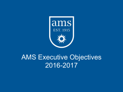 AMS Executive Objectives 2016-2017