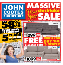 stocktake - John Cootes Furniture