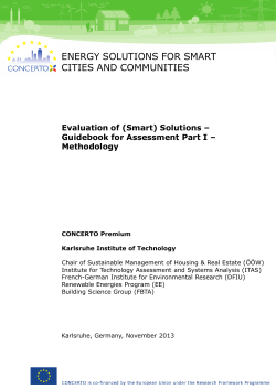 ENERGY SOLUTIONS FOR SMART CITIES AND COMMUNITIES
