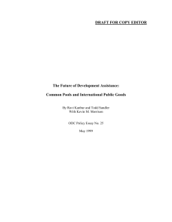 DRAFT FOR COPY EDITOR The Future of Development Assistance