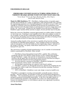 fibermark converts manufacturing operations at vermont