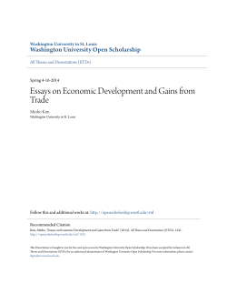 Essays on Economic Development and Gains from Trade