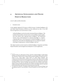 4 Artificial Intelligence and Online Dispute Resolution