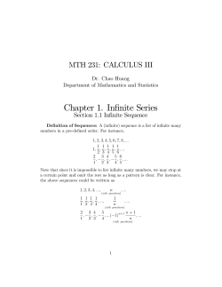 Chapter 1. Infinite Series
