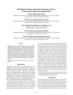 Huntington`s disease and Scalar Expectancy Theory: A memory