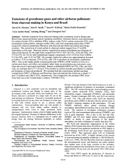 Emissions of greenhouse gases and other airborne pollutants from