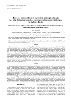 Isotopic composition of carbon in atmospheric air