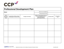 PDP - MS Word - College of Occupational Therapists of Manitoba
