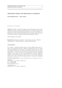 Mechanism Design with Information Acquisition