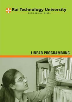 linear programming - Department of Higher Education