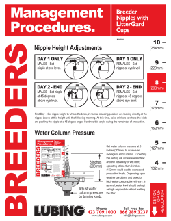 Nipple Height Adjustments Water Column Pressure