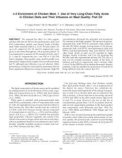 n-3 Enrichment of Chicken Meat. 1. Use of Very Long