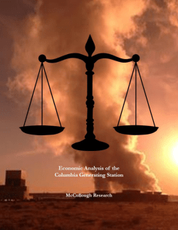 Economic Analysis of the Columbia Generating Station