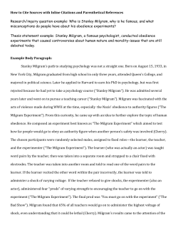 How to Cite Sources with Inline Citations and Parenthetical